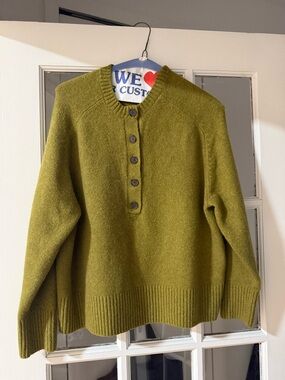 Zara green button sweater